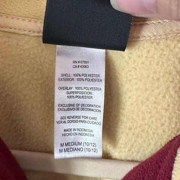 VTG Florida State FSU Fleece Full‎ Zip Jacket Boys M Garnett Gold Seminoles - Picture 8 of 12